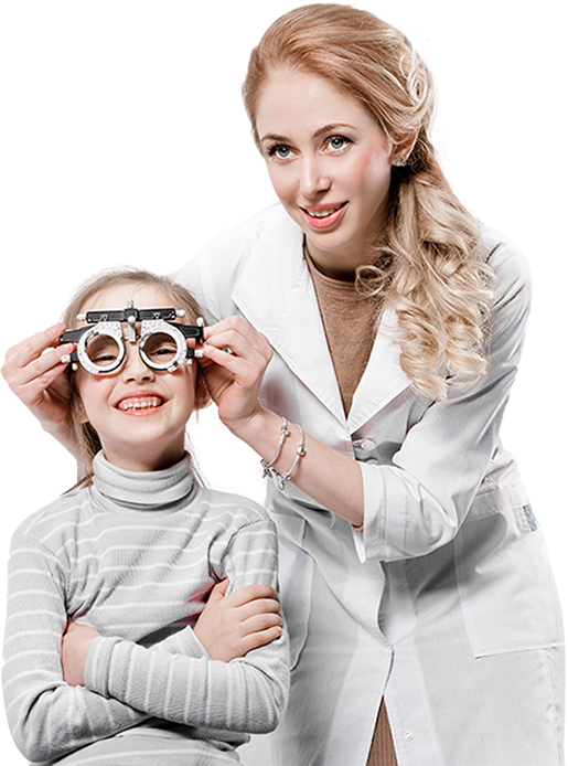 Eye examination with an optometrist